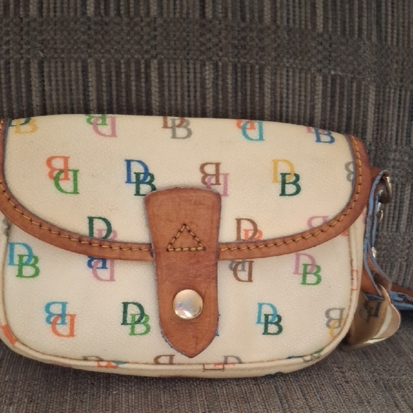 Dooney & Bourke Multicolor Logo Wristlet Bag - Picture 1 of 9